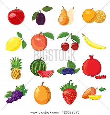 Fruit icons set use for any design