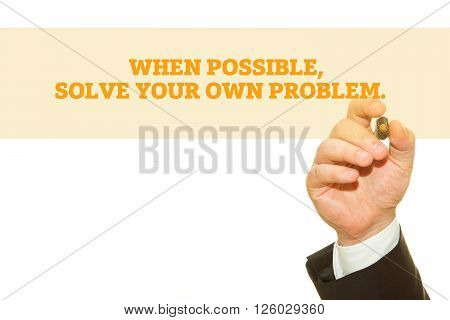 Businessman hand writing 