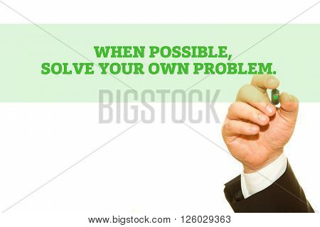 Businessman hand writing 