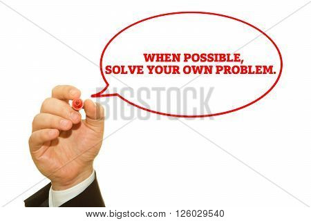 Businessman hand writing 