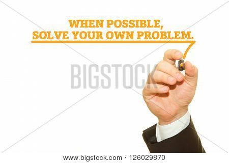 Businessman hand writing 
