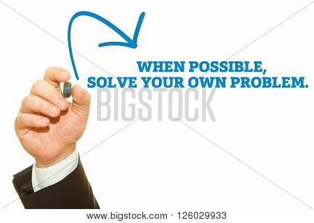 Businessman hand writing 