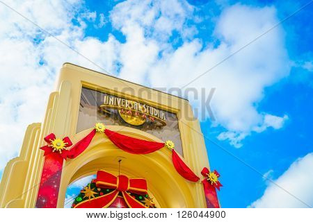 OSAKA, JAPAN - December 1, 2015: Universal Studios Japan (USJ). According to 2014 Theme Index Global Attraction Attendance Report, USJ is ranked fifth among the top 25 amusement parks worldwide.