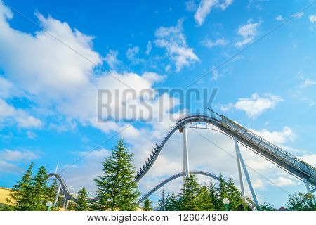 OSAKA, JAPAN - December 1, 2015: Universal Studios Japan (USJ). According to 2014 Theme Index Global Attraction Attendance Report, USJ is ranked fifth among the top 25 amusement parks worldwide.
