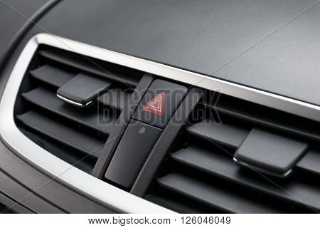 Emergency button in the car. push danger