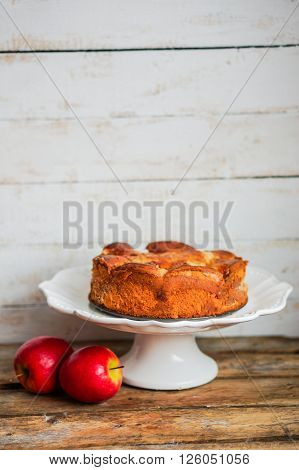 Photos of Apple Pie On Wooden Background