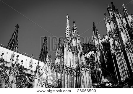 Cologne Cathedral On Blue Sky