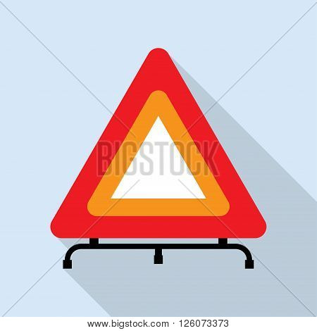 detailed illustration of a warning triangle isolated on white