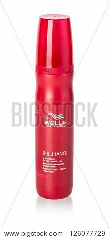 CHISINAU MOLDOVA - March 14 2016;: Tube of Wella Hair balm for long hair.. Helps to protect your hair . Produced by Wella Germany