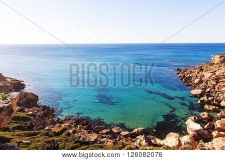 Beautiful sea shore in Cyprus