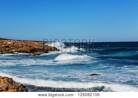Beautiful sea shore in Cyprus