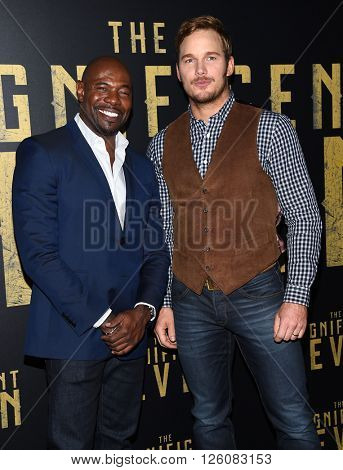 LOS ANGELES - APR 12:  Antoine Fuqua & Chris Pratt arrives to the CinemaCon 2016: Sony Pictures Presentation of 2016 Films  on April 12, 2016 in Las Vegas, NV.                