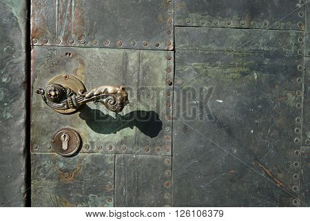 old door at Magdeburg Cathedral in Magdeburg