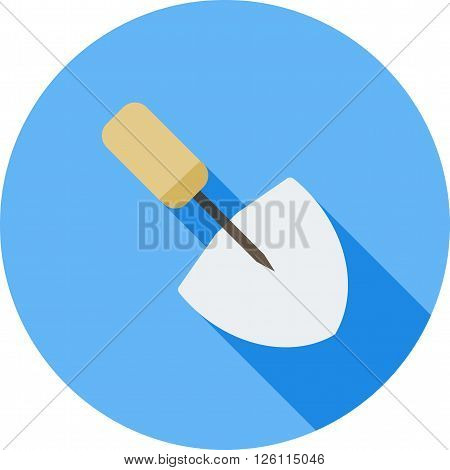 Trowel, work, metal icon vector image. Can also be used for tools. Suitable for use on web apps, mobile apps and print media.