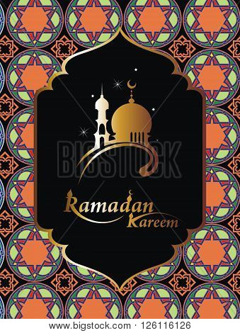 Design celebratory illustration . Ramadan Kareem card