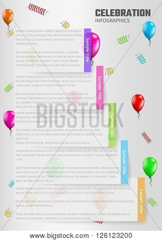 Celebration Infographics With Balloons