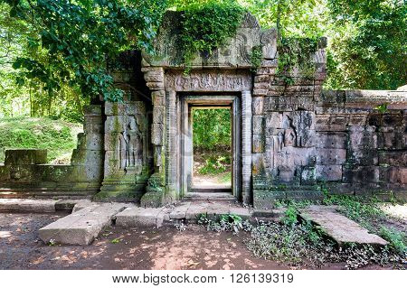Old temples in the jungle Angkor Siem Reap Cambodia