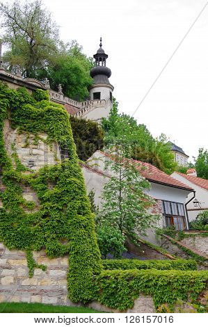 Prague. Spring. Blossom. the Castle Gardens, terraced gardens.