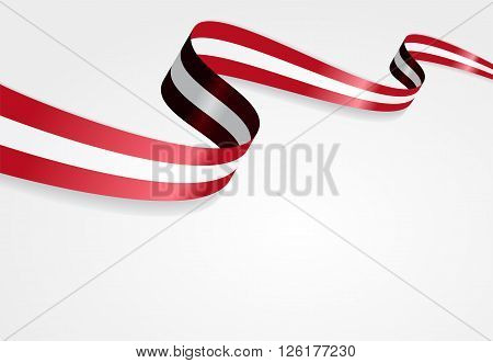 Austrian flag wavy abstract background. Vector illustration.