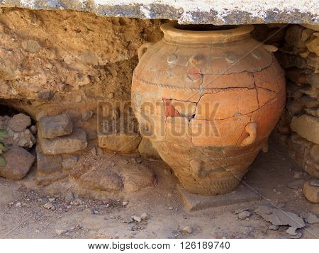 Ancient Minoan Storage Vase - Greece, Crete, Phaistos