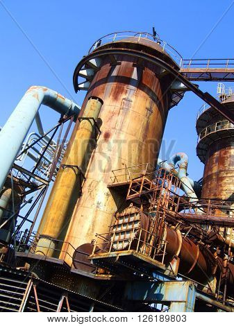 Blast Furnace, The Lower Vitkovice Area, Ostrava, Czech Republic  / Blast Furnace In Metallurgical Area Of Dolni Vitkovice