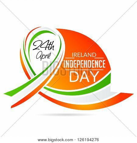 illustration of a ribbon for Ireland Independence Day.