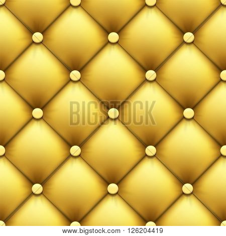 Seamless pattern. Retro luxury background. Leather upholstery. Stock vector illustration.