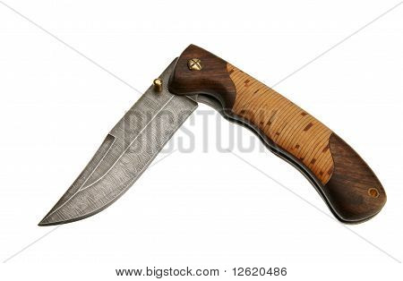 Penknife บนพื้นหลังสีขาว