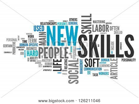 Word Cloud with New Skills related tags