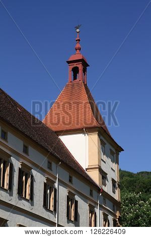 Graz, Austria - May 9, 2015: View Of The Eggenberg Castle In Graz, Austria