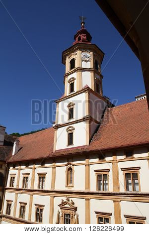 Graz, Austria - May 9, 2015: View Of The Eggenberg Castle In Graz, Austria