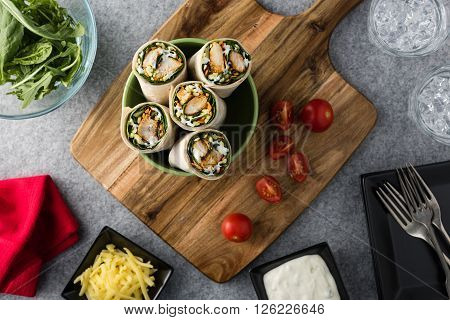 Tandoori Chicken Wrap With Tzatziki