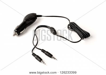 Car Charger And Power Supply With Dual 3.5Mm Leads