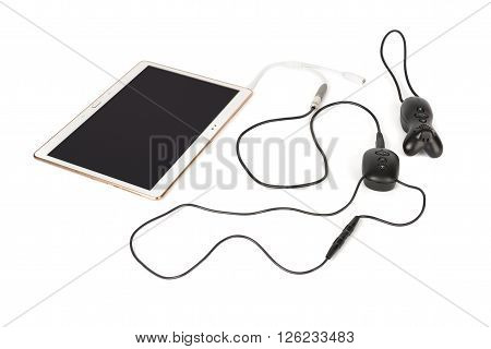 Wireless Microphone System Connected To A Powered-on Tablet