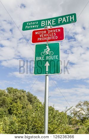 Bike Path Sign