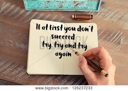 Handwritten Quote As Inspirational Concept Image