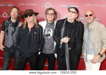 LAS VEGAS - APR 17:  Robin Zander, Tom Petersson, Rick Nielsen, Daxx Nielsen, John Varvatos at the 13th Annual Stuart House Benefit at the John Varvatos Store on April 17, 2016 in West Hollywood, CA