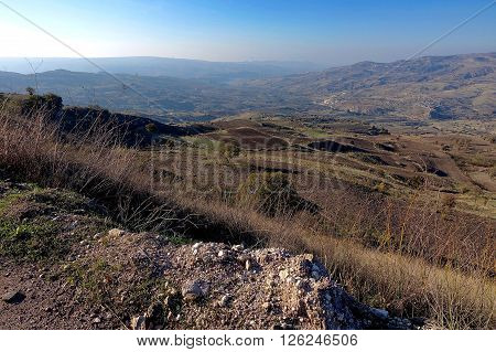 The landscape in the region of Sarama, Cyprus.