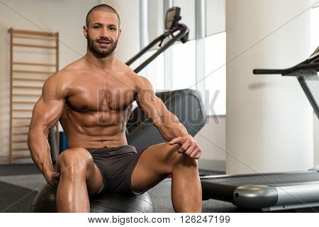 Fit Man Taking A Rest