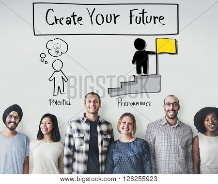 Create Your Future Aspiration Goals Concept