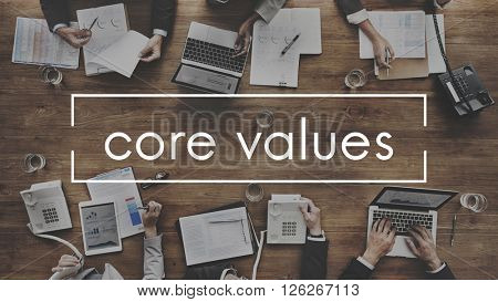 Core Values Principles Morals Concept