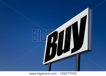 Big ad panel embossed with the message 