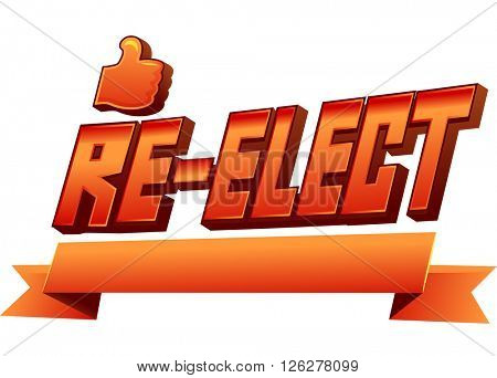 Typography Illustration of an Election Poster