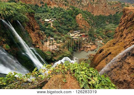 Ouzoud Waterfalls located in the Grand Atlas village of Tanaghmeilt, in the Azilal province in Morocco, Africa