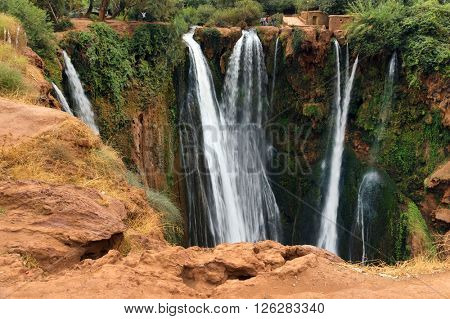 Ouzoud Waterfalls located in the Grand Atlas village of Tanaghmeilt, in the Azilal province in Morocco, Africa