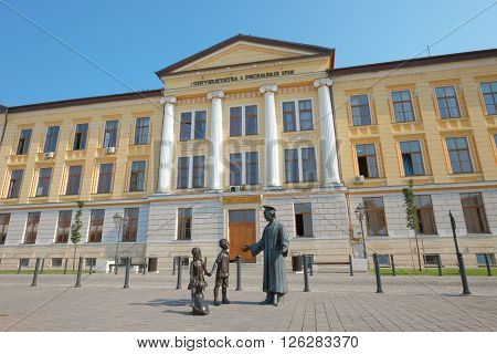 ALBA IULIA, ROMANIA - AUGUST 12, 2015: University of Alba Iulia in Carolina Citadel, Romania