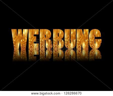 Werbung - 3d word with reflection !