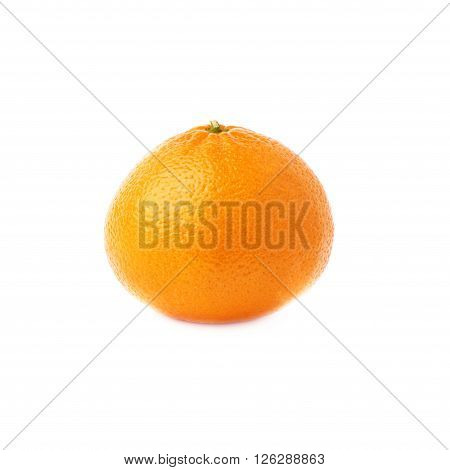 Fresh juicy tangerine ripe fruit isolated over the white background
