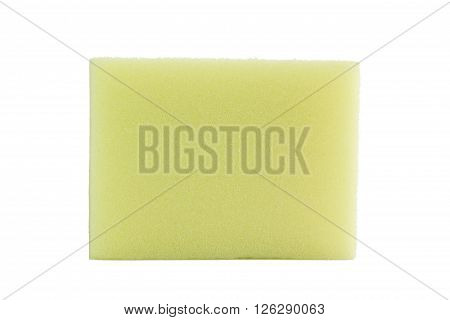 Isolated closeup scrub sponge or disk sponge on white background