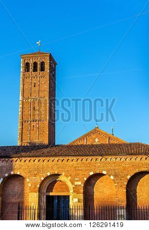 Veiw of the Basilica di Sant'Ambrogio in Milan